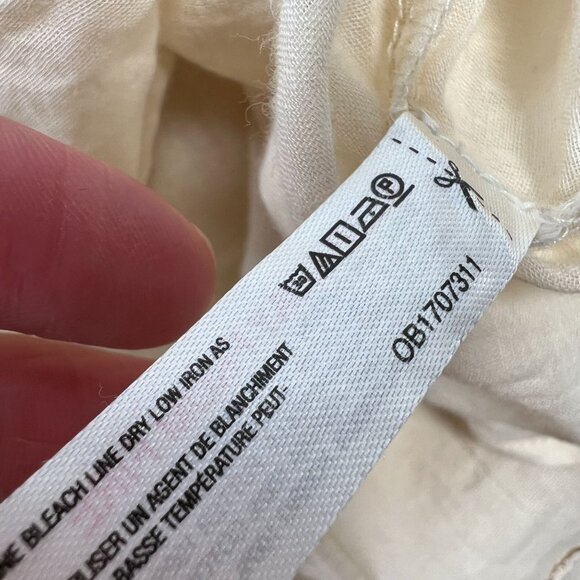 Free People Simply Smitten Maxi Skirt Tiered Tie Waist Natural Cream XL - Picture 16 of 16